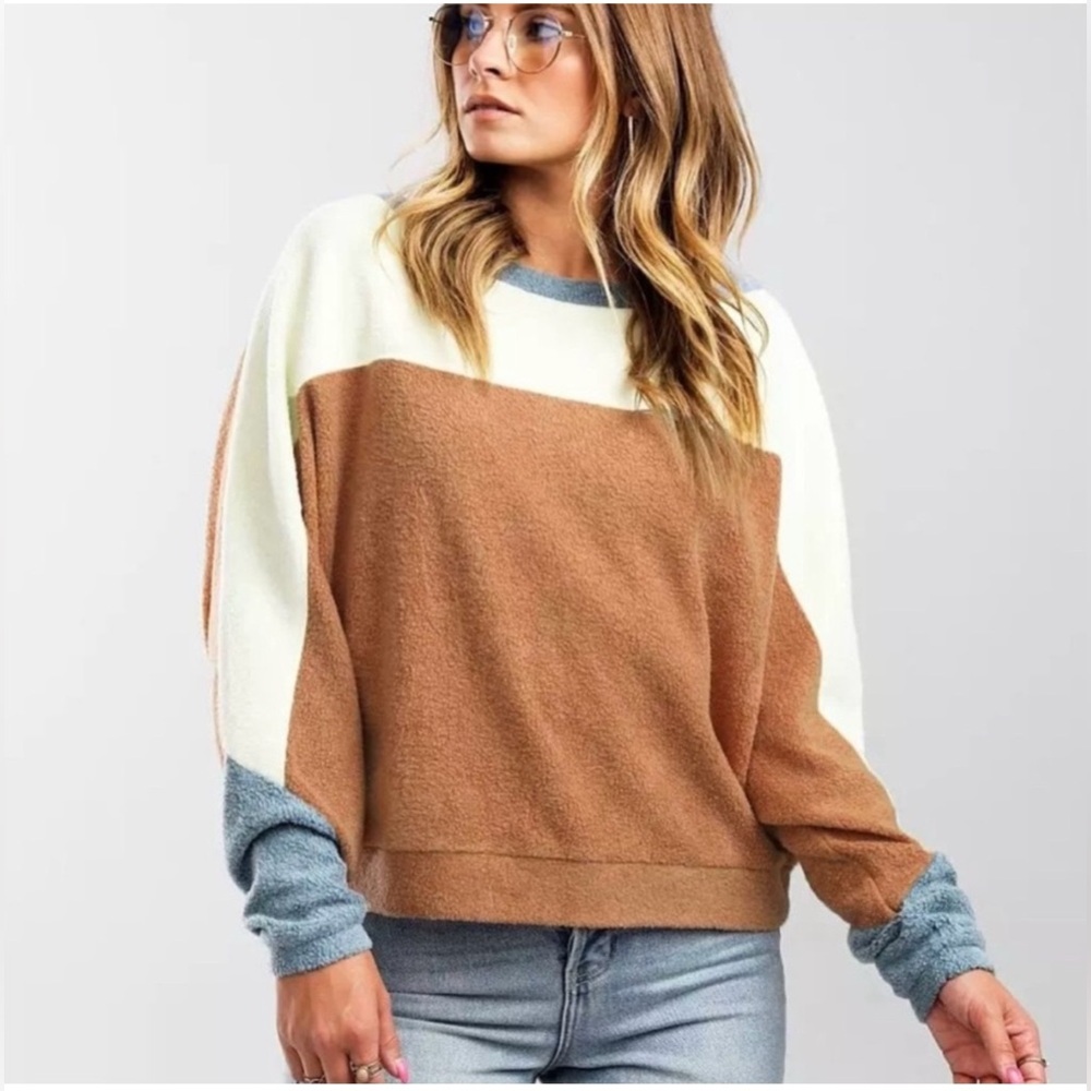 Free People Blue Monday Fleece Pullover
